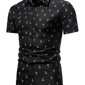 Men's Allover Print Button Down Shirt